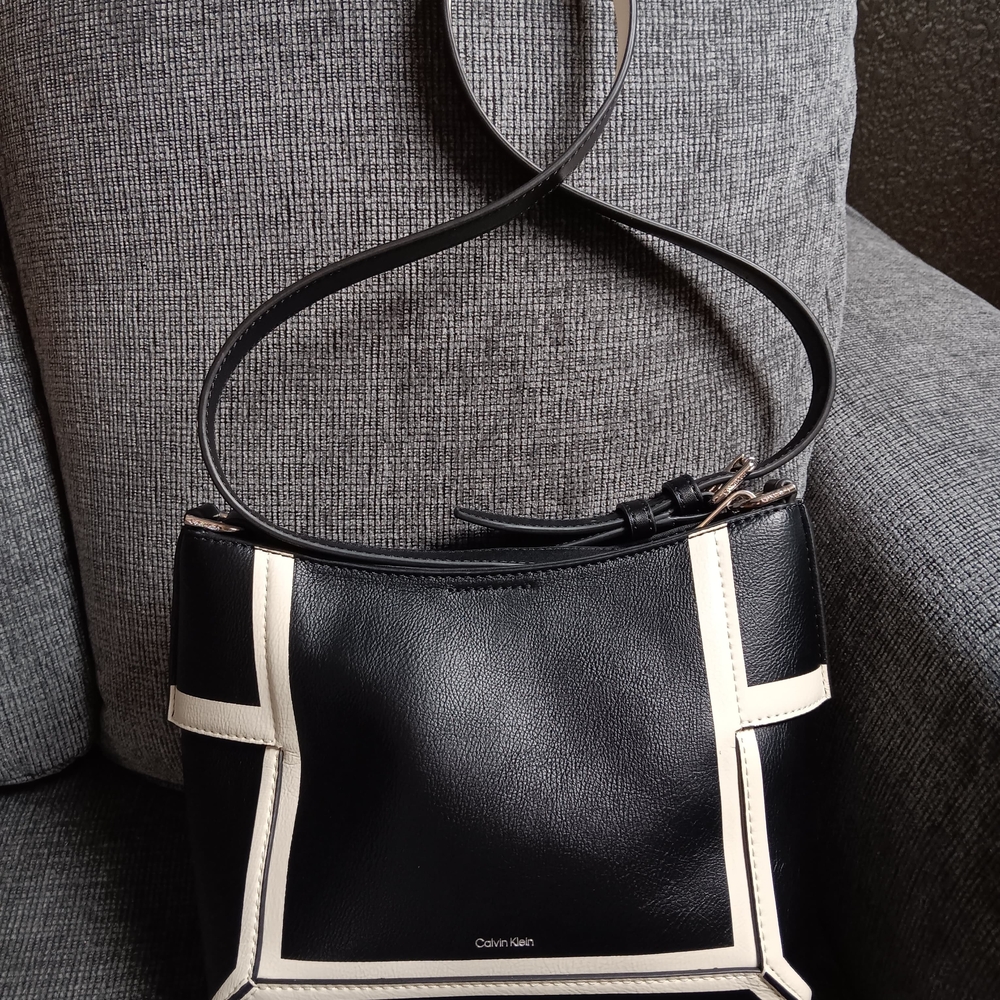 Calvin Klein Black and White Women's Bag